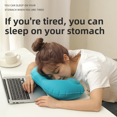 Inflatable neck pillow